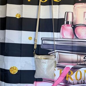 Coach Carriage metallic crossbody bag